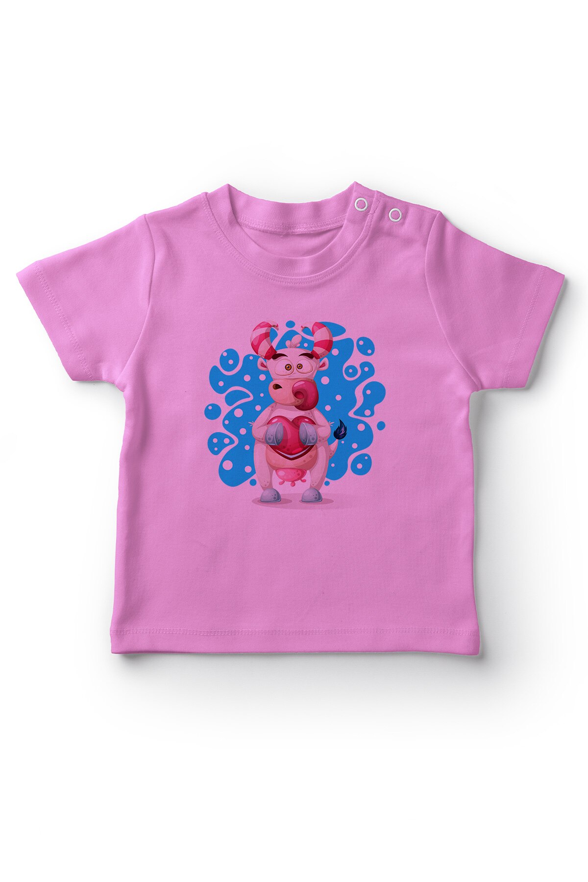 Angemiel baby candy eenhoorn melk i̇neği meisje baby t-shirt roze