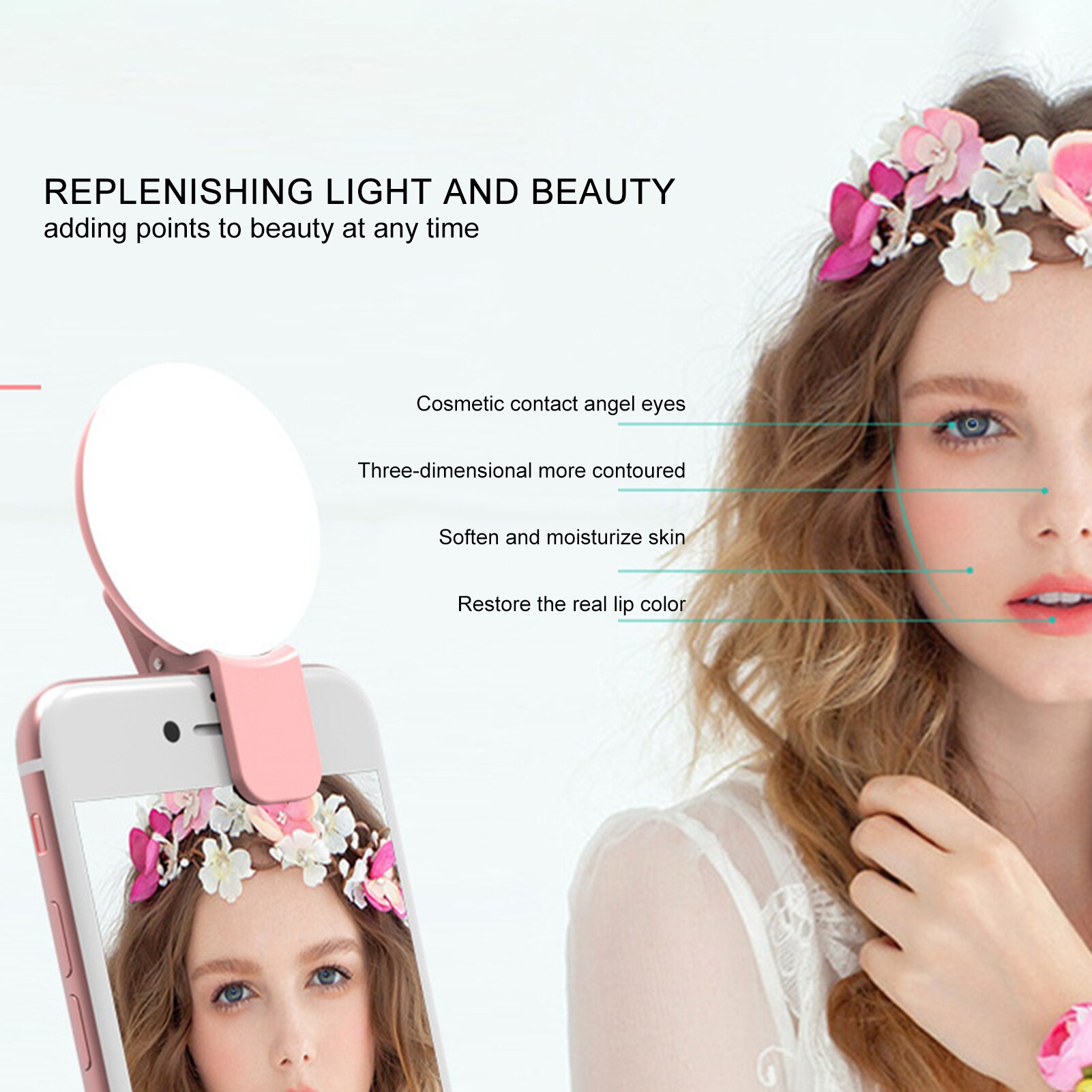 Mini Selfie Licht Mobiele Telefoon Draagbare Externe Led Flasher Led Licht Invullen Ring Selfie Lamp Voor Telefoon Camera