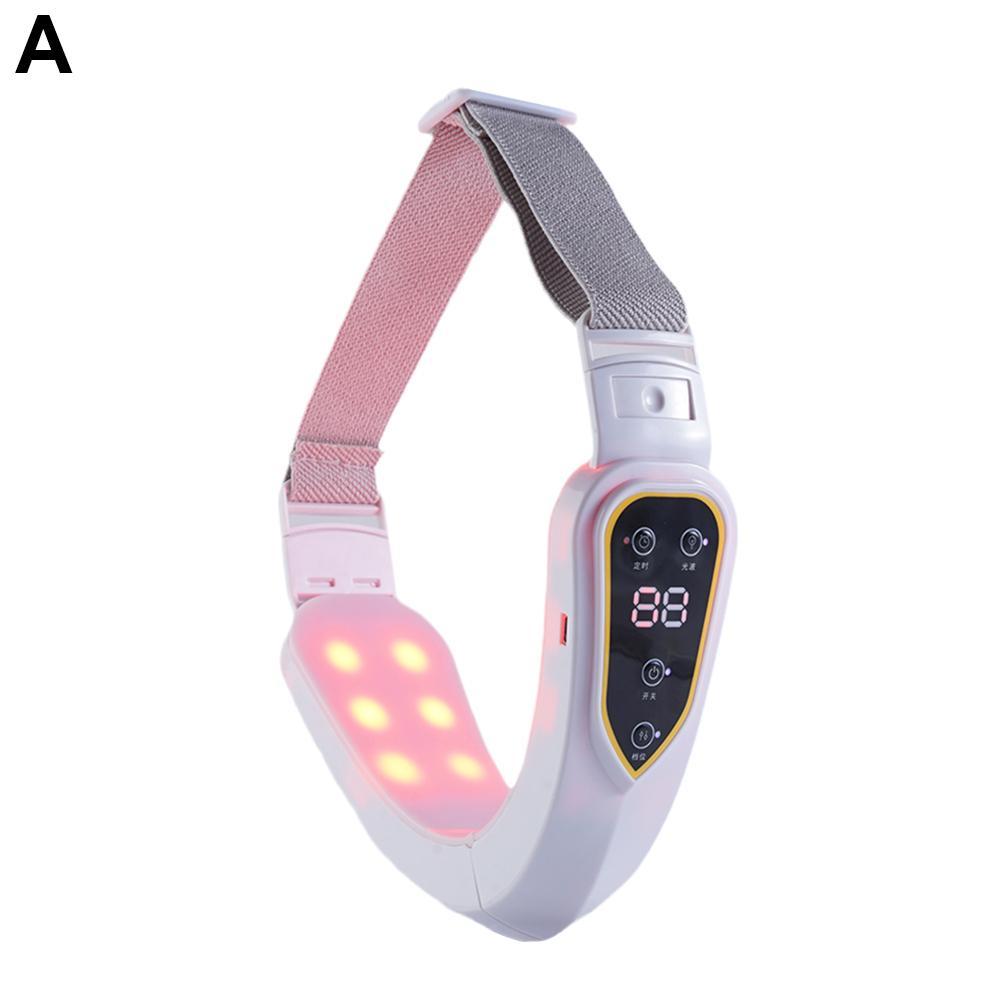 Lifting Device Led Photon Therapy Slimming Double Vibration Ems Chin Massager Massager Lift Cheek Face V-shap V9e8: White