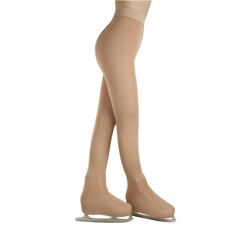 Children Figure Skating Tights Footed For 110 to 165cm Height Pantyhose Pants Flesh-Colored Black All-inclusive