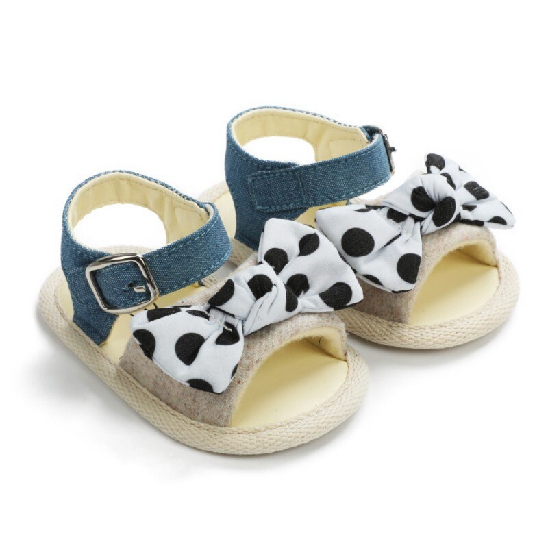 Baby Girl Sandals Summer Soft Sole Shoes Bowknot Sandals Toddler Infant Prewalkers Baby Sandals1: Black / 13-18 Months