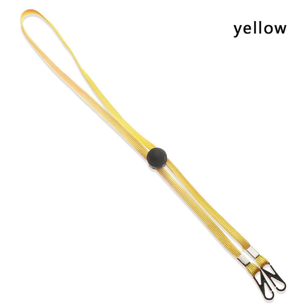 1Pc Verstelbare Anti-Verloren Gezichtsmasker Lanyards Lichtgewicht Antislip Opknoping Hals Bandjes Hat Winddicht Touw oren Protector: yellow