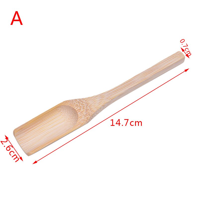 Tradition bamboo spoon coffee tea spoon wood scoop dining utensil flatware Tea Leaves Chooser Holder For Honey Suger 1pc: Style 2 - A 1PC