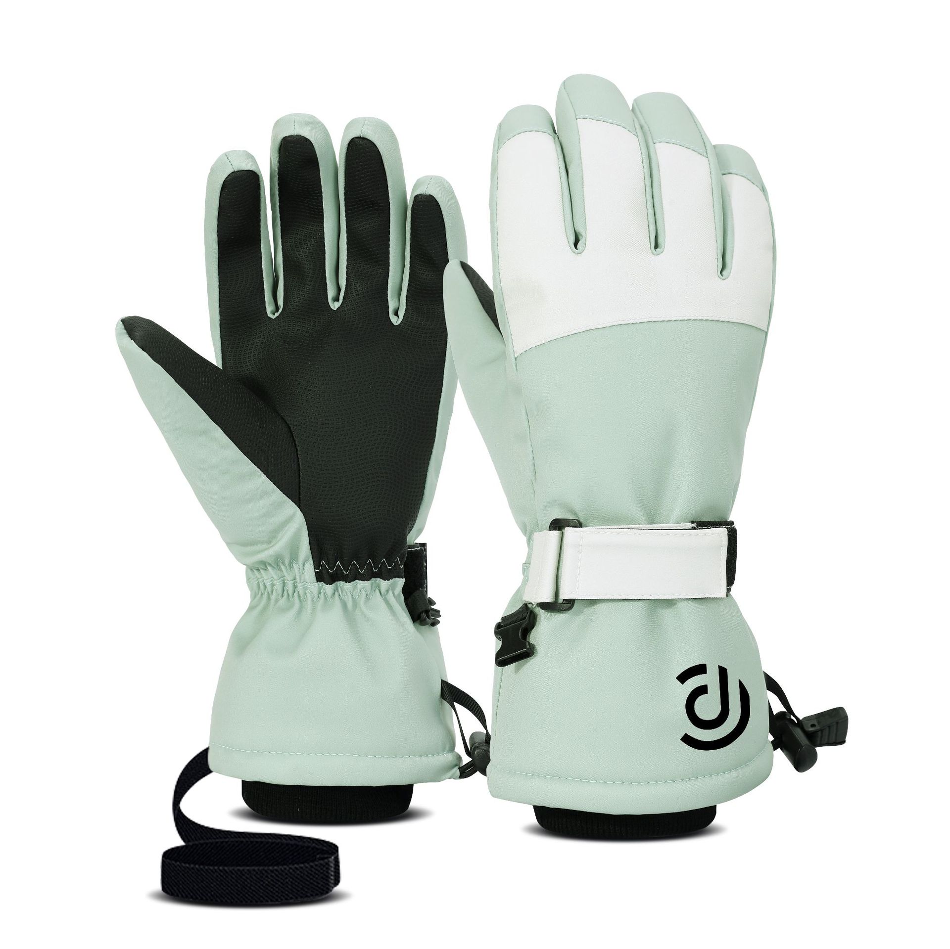 Winter Ski Gloves Waterproof and Breathable Snow Hand Warming Gloves Cold Weathe Wrist Guard Riding Touch-Screen Work Gloves: green / S