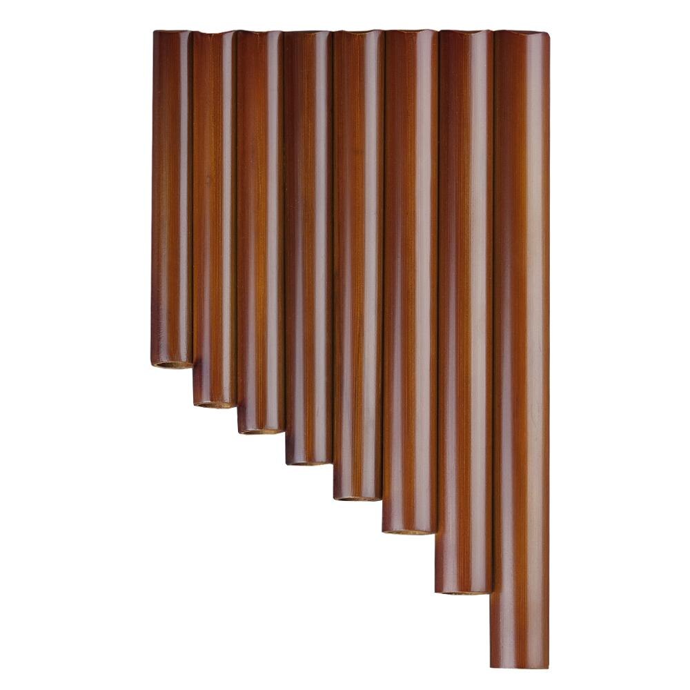 8 rør g nøgle pan fløjte pan rør træblæser instrument kinesisk traditionelt musikinstrument brun bambus pan fløjte