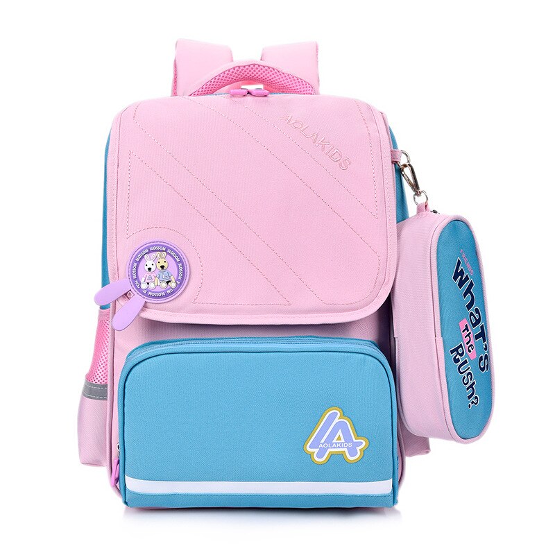 Kids Orthopedische School Backpcak Waterdicht Kinderen Schooltassen Jongens Meisjes Schooltassen Basisschool Rugzak Mochilas Infantil: pink