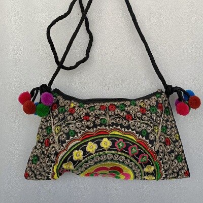 Multi boheme broderi shopping shell tasker flotte blomster broderede kvinder skulder & crossbody tasker national carrier: 6