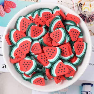 Lote de 20 unidades de arcilla de colores, Rodajas de frutas, uvas, limón, limones, arcilla polimérica, decoración DIY, artesanía hecha a mano 2cm: watermalen