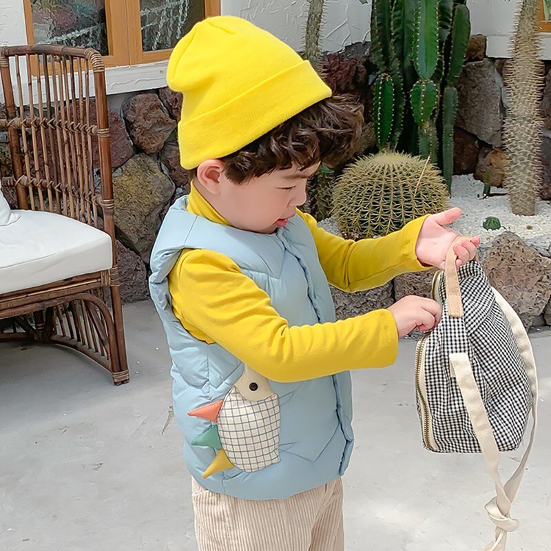 Enfants gilet à capuche manteau enfants dessin animé impression veste hiver bébé garçons fille vêtements d'extérieur chauds tenues vêtements d'extérieur