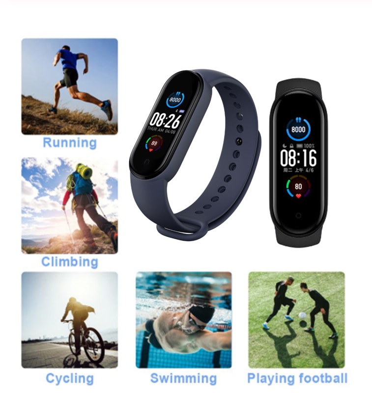 Bluetooth M5 SmartWatches Sport Fitness Tracker Pedometer Herz Rate Monitor Anruf Erinnerung Blutdruck M5 Smart Band