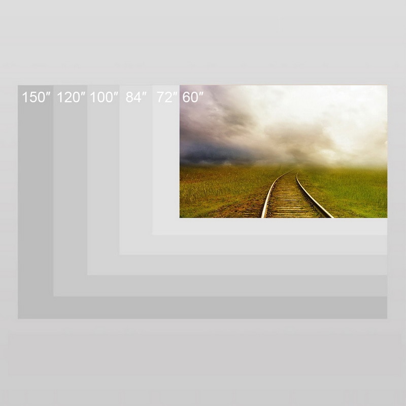 Projector Screen Manual Widescreen Portable 16:9 Projector Screen for Home Office 60 72 84 100 120 150 inch