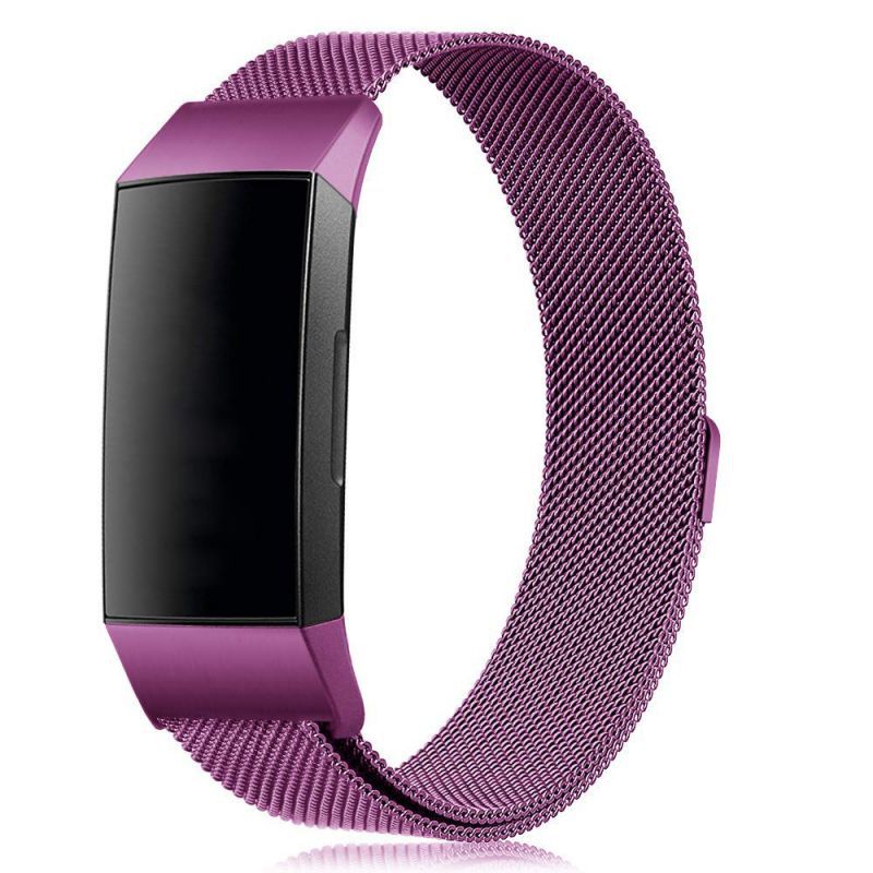 9 Colors For Fitbit charge 3 Fitness Band Magnetic Milanese Stainless Steel bracelet Replacement bands For charge3 strap: Z / Large