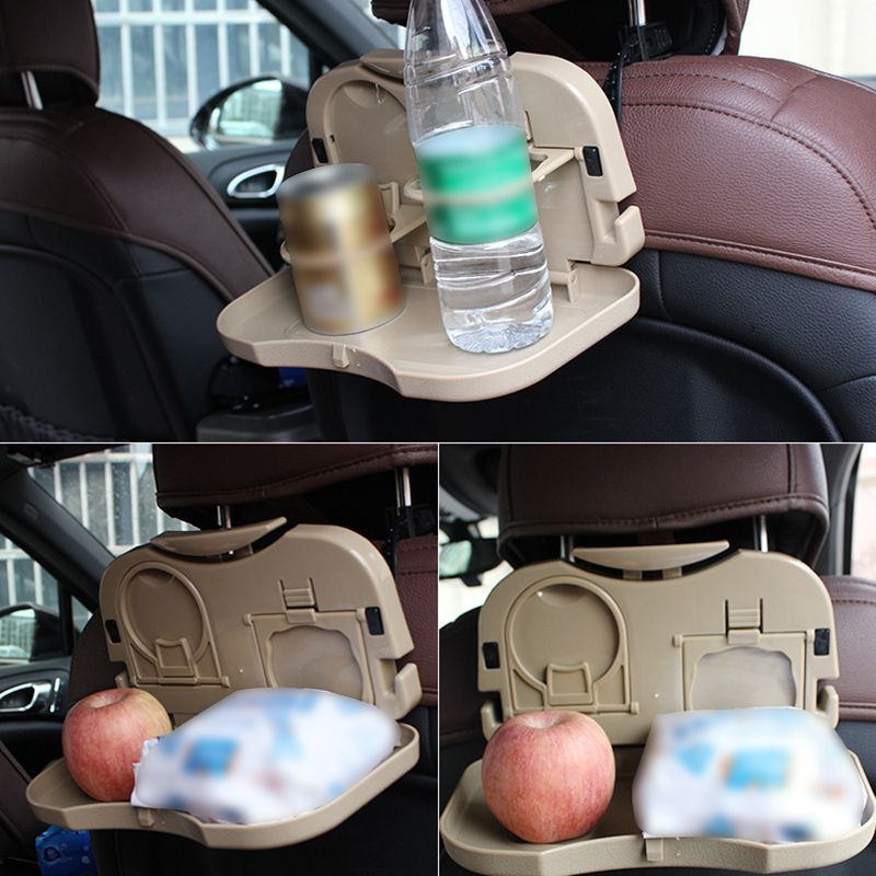 1pcs Plastic Vouwen Auto Back Seat Tabel Drinken Voedsel Cup Lade Houder Stand Desk Mount Accessoires