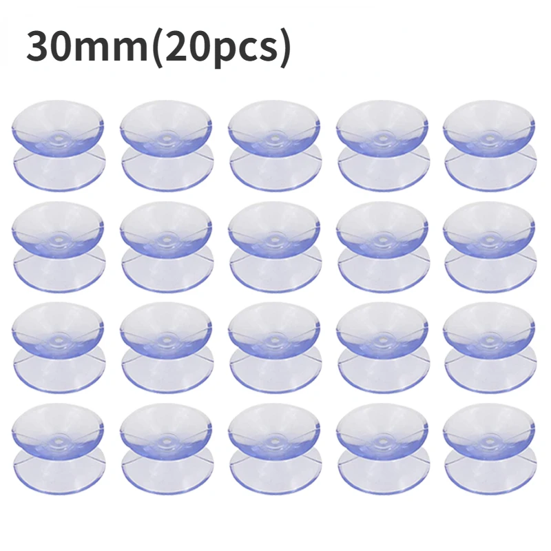 30/5 Uds ventosa de doble cara-almohadillas de ventosa para vidrio plástico acuario tubo de oxígeno DIY soporte de jabón accesorios 20/30/35mm: Multicolor