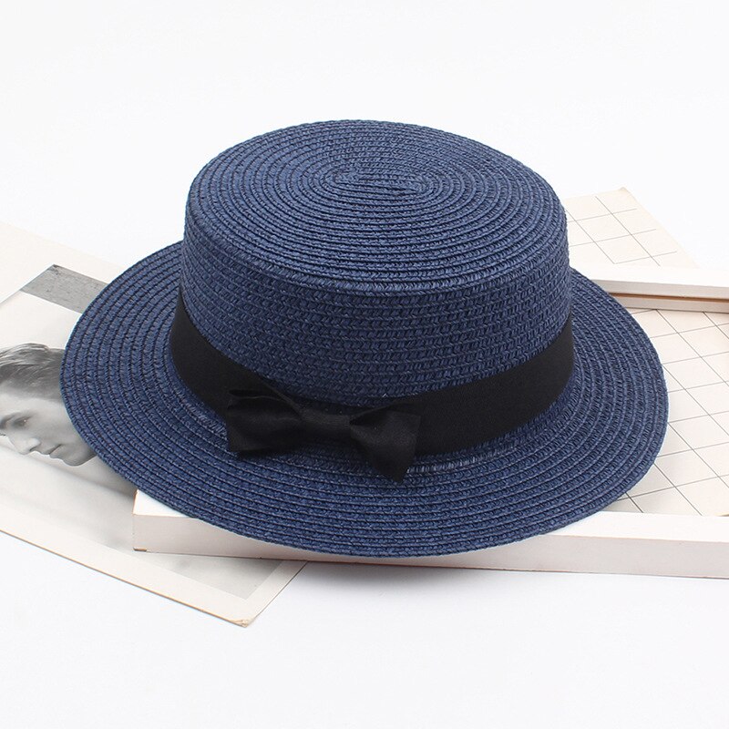 Chapeau de paille coréen Vintage pour femmes, rétro, nœud papillon, , protection solaire, chapeau de plage: 14