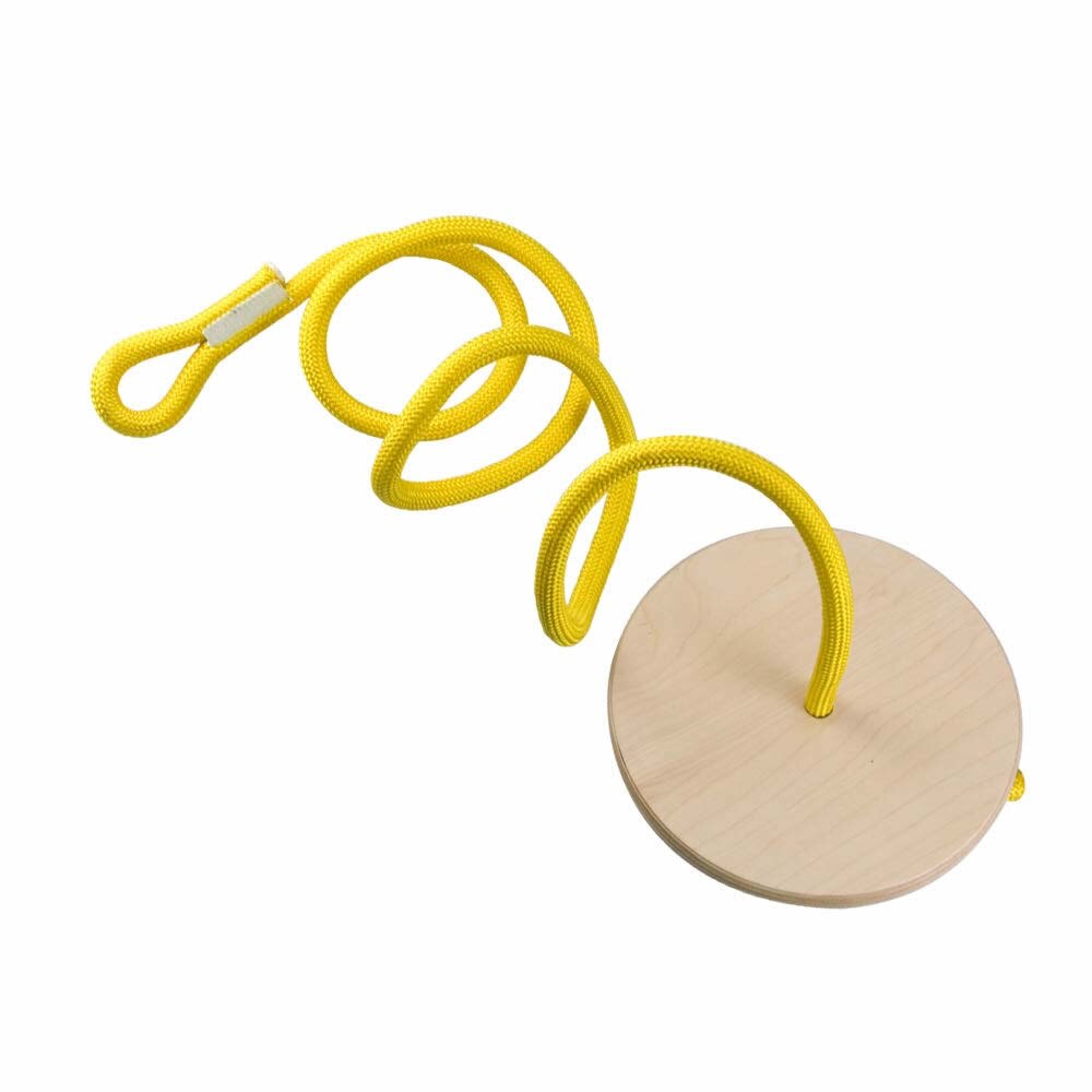 Kids Outdoor Wood Round Swing Disc Tree Swing High Strength Load-Bearing Wooden Disc Swing Round Swing Seat: Default Title