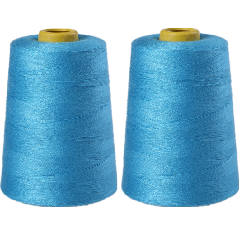 1Pcs 8000 Yards Polyester Thread Sewing 19 Colors Optional: Sky blue 1pcs