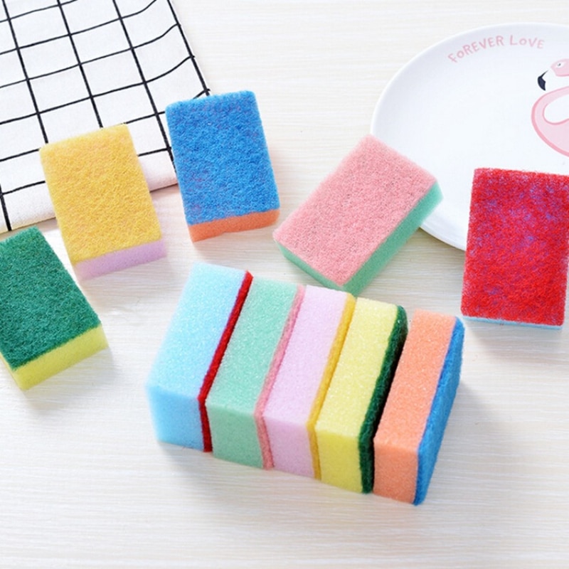 1 pçs colorido casa máquina de lavar louça esponjas limpeza universal nano esponja escova conjunto ferramentas limpeza da cozinha lavar almofadas