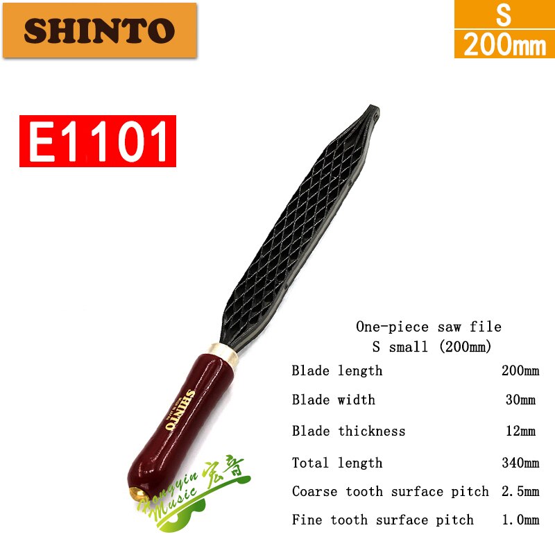 Archivo japonés original Shendo, hoja de sierra de carpintero, Lima de sierra de caoba, Lima de madera dura de diente grueso, herramienta de fabricación de instrumentos guqin