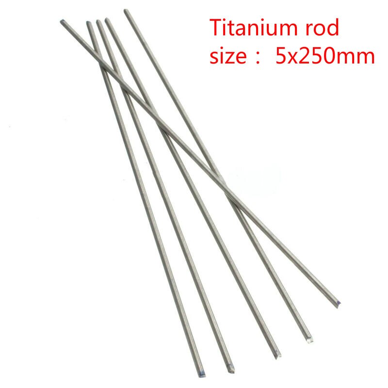 5pcs titanium rods and shafts with a diameter of 5mm and a length of 250mm for industrial tools