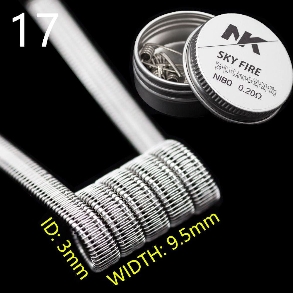 NK Ni80 DIY Coils Clean Prebuilt Triple Fused Clapton Vape Wire Flat Ribbon Heating E-cig RTA RDTA RDA RBA MTL Pre-made Coils