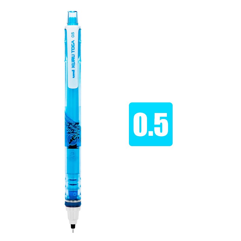 UNI KURU TOGA lápices mecánicos 0,5mm rotación automática Anti-rotura Escuela Japonesa papelería M5-450T: blue