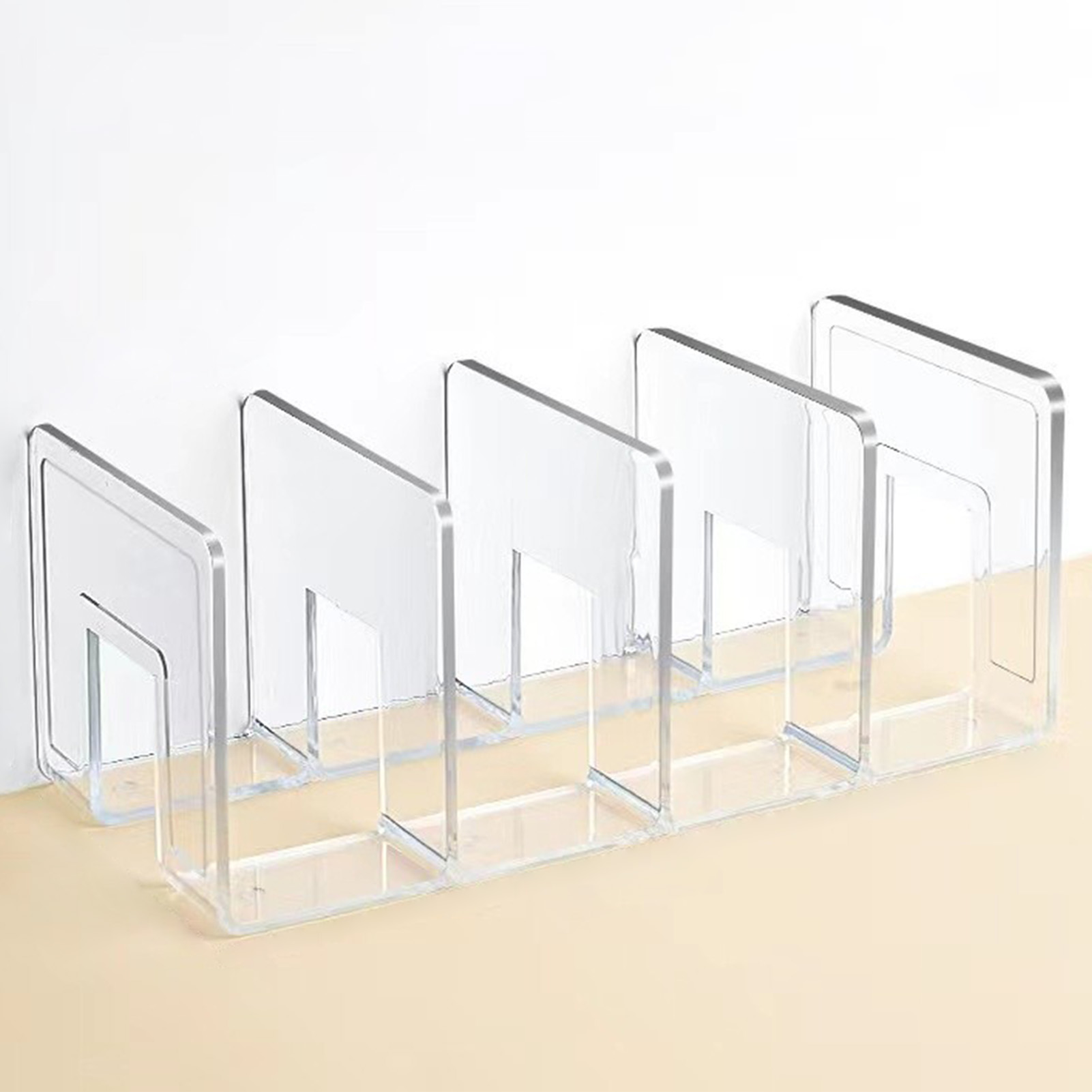 Plastic Desk File Sorter Holder Easy to Clean Book Paper Storage Dividers for Home Office & Classroom: Yellow