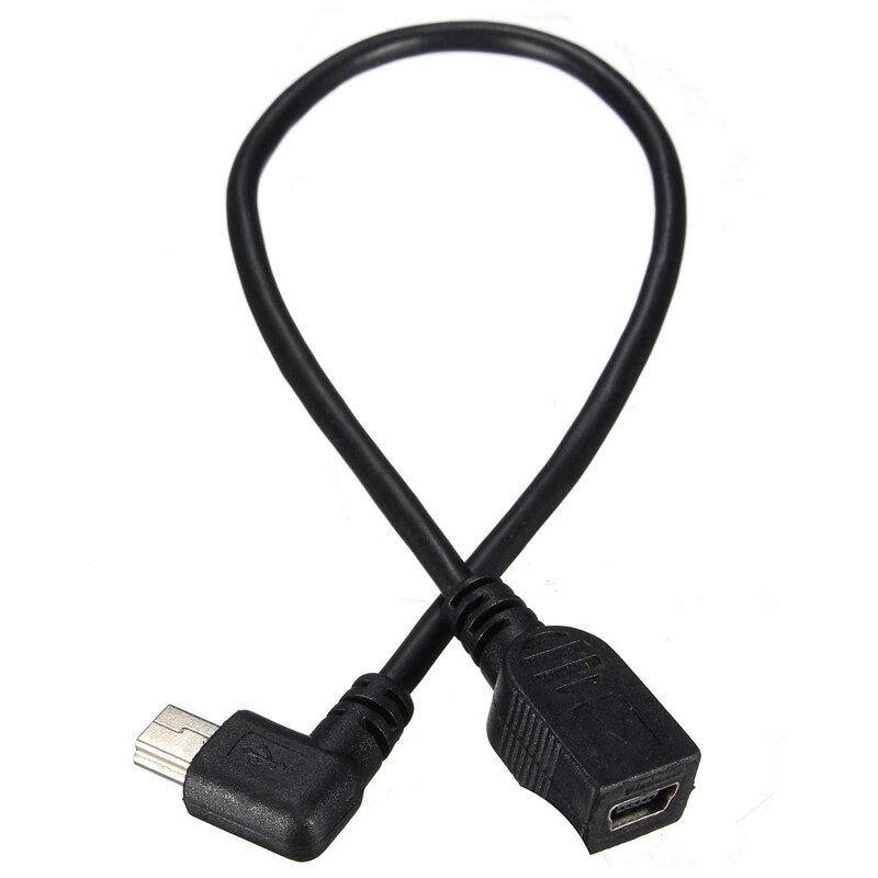 Video AV Adapter HDMI Male to Female Elbow with USB 5Pin 90 Degree Left Angled Male to Female Extension Data Cable 24cm