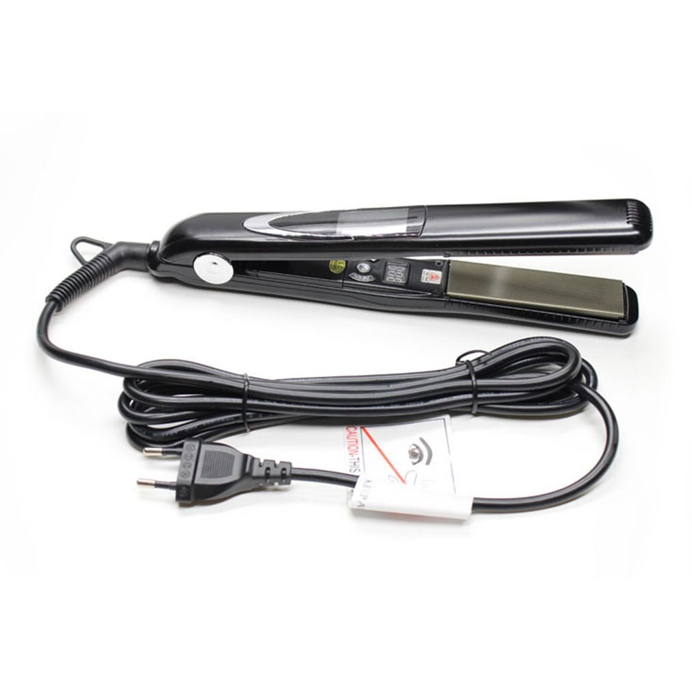 Plancha de pelo de titanio con vibración pantalla Digital, plancha de cerámica plana, herramientas de estilismo para el cabello