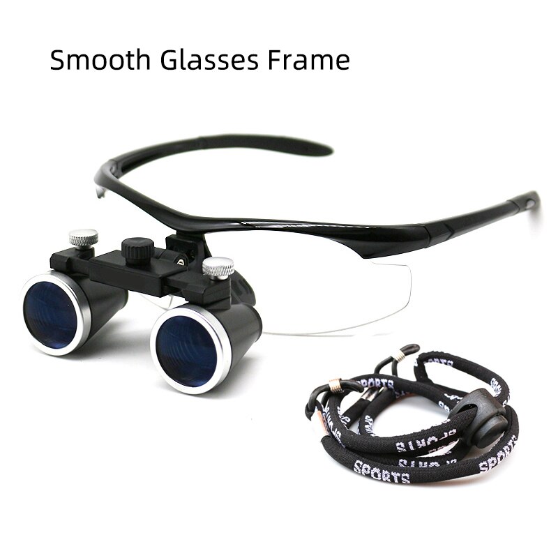 2,5X3,5 X Dental Lupe Fernglas Lupe Optische Lupe Arbeits Abstand 320-420mm: Smooth Frame / Magnification 3.5X