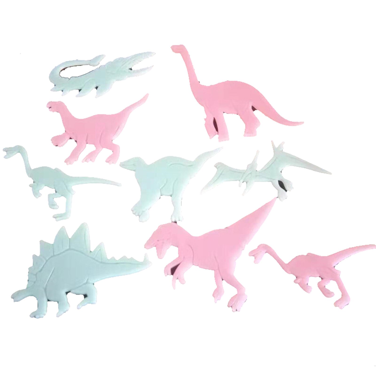 9/8Pcs Glow In The Dark Dinosaurus Lichtgevende Stickers Stereo 3D Tl Muurstickers Fun Sticker Voor Kids b99