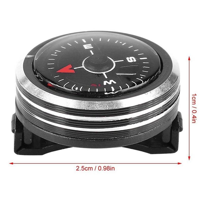 Mini Pocket Compass Outdoor Hiking Camping Accessories Mini Watch Compass Strap Compass Navigation Precision Survival Butto D4C2