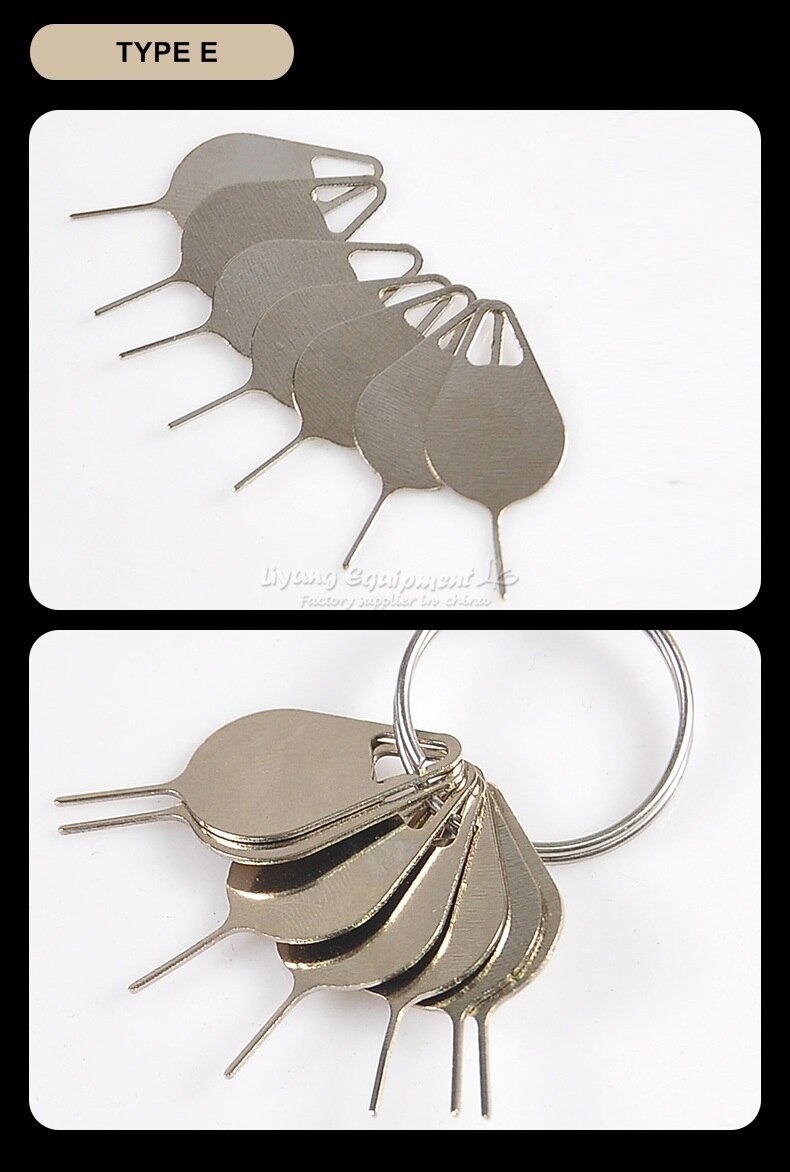10 pièces nouvelle carte de téléphone broche prendre carte Sim décapant outil broche aiguille pièces de rechange pour iPhone Samsung Xiaomi Huawei ShipShopping: Type E