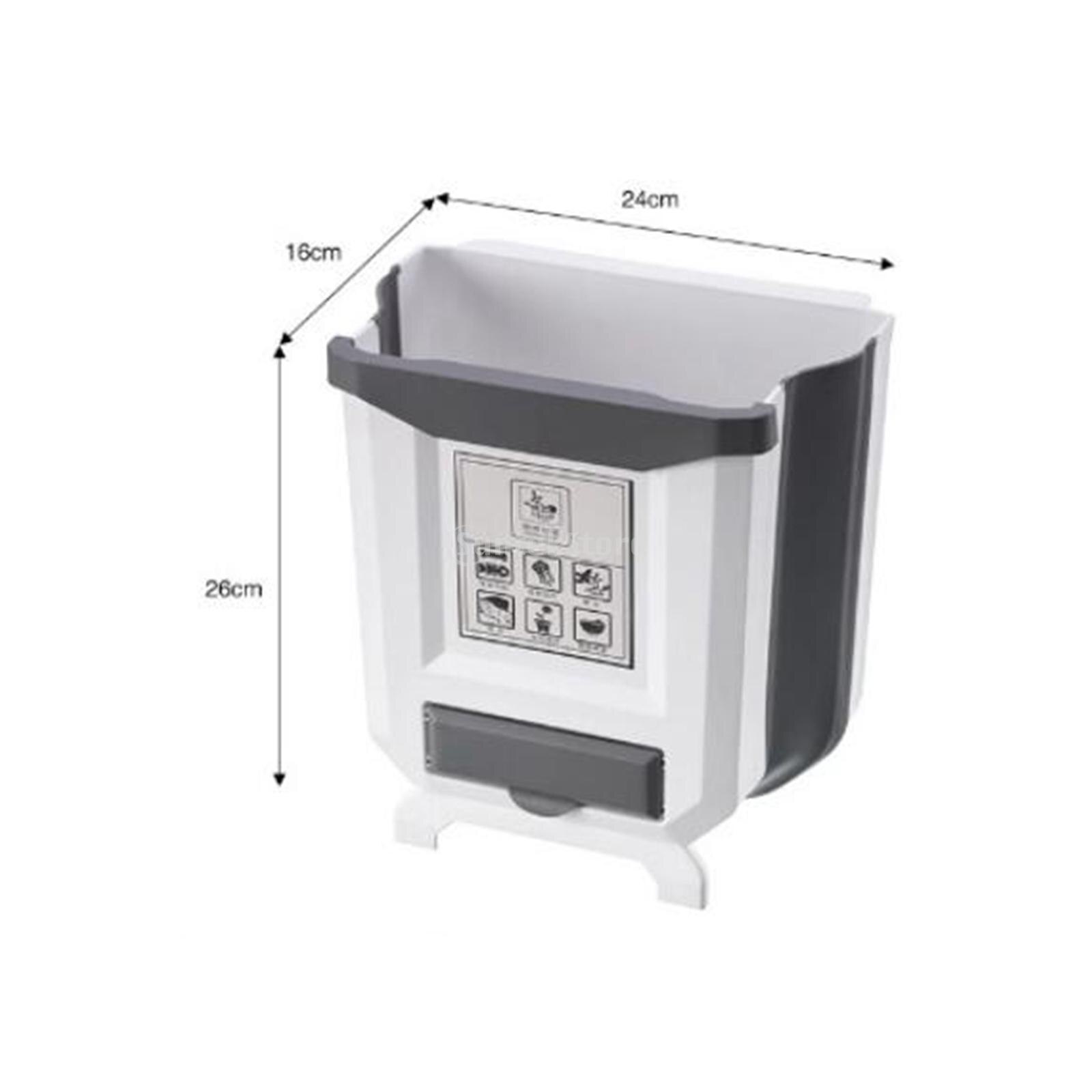 Kitchen Door Hanging Trash Can Garbage Bin Rubbish Container Collapsible Pull Out Trash Can Scrap Trap Under Cabinet Storage Box