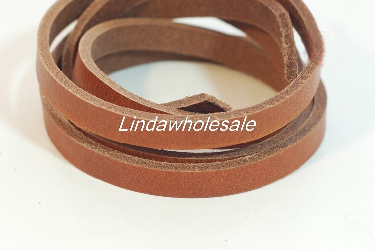 Brun läderremsa tjocklek 3.5-4mm, läderhantverksmaterial, tillgänglig bredd 10mm/15mm/20mm/25mm