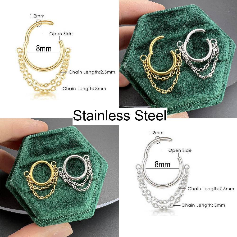 Zirconia Hoop Earring Oor Piercing 1PC Daith Tragus Helix Kwab Rook Hart Slang Kraakbeen Roestvrij Stalen Ketting Oorbel Sieraden