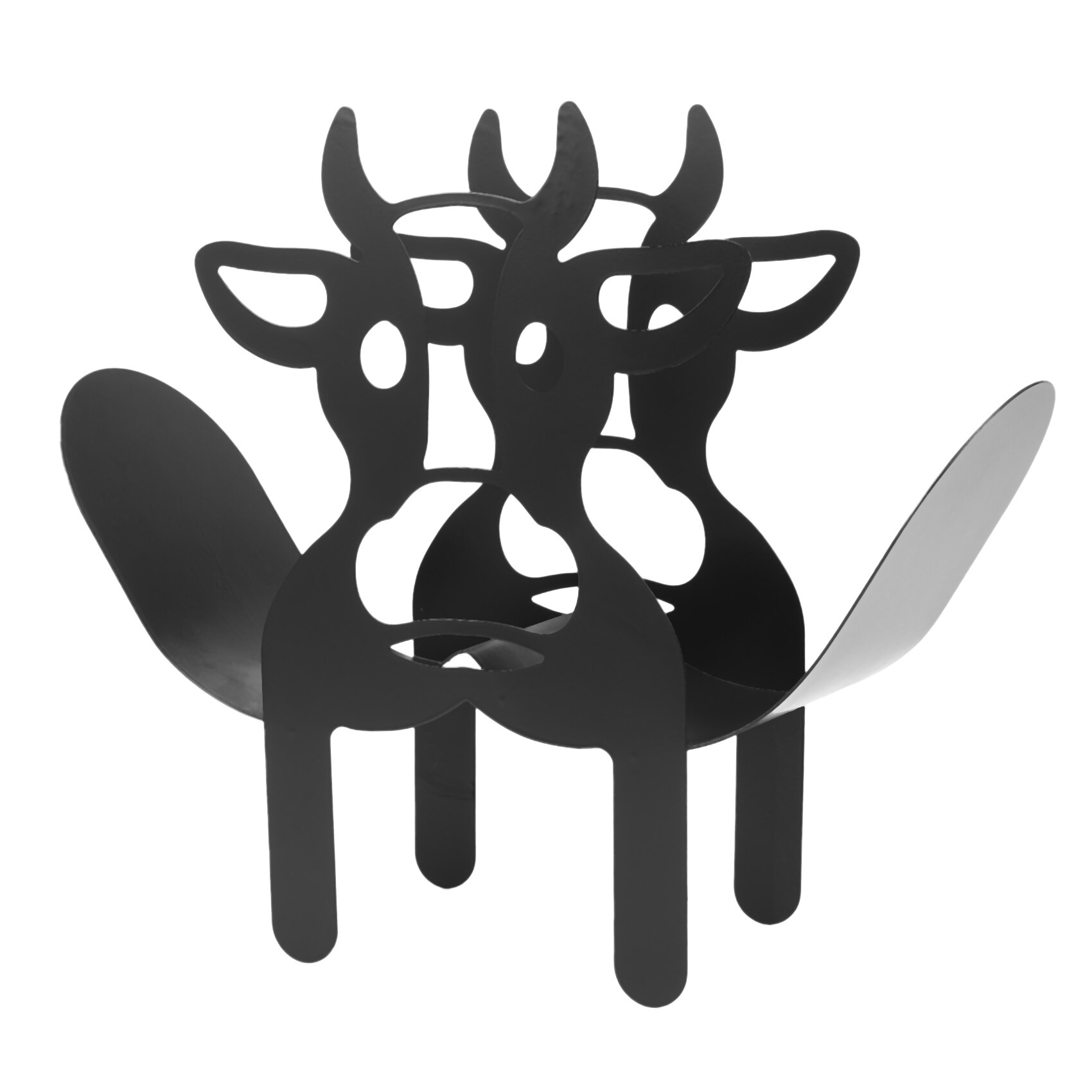Porte-rouleau de papier toilette en vache noire, stockage de mouchoirs de salle de bain autonome,