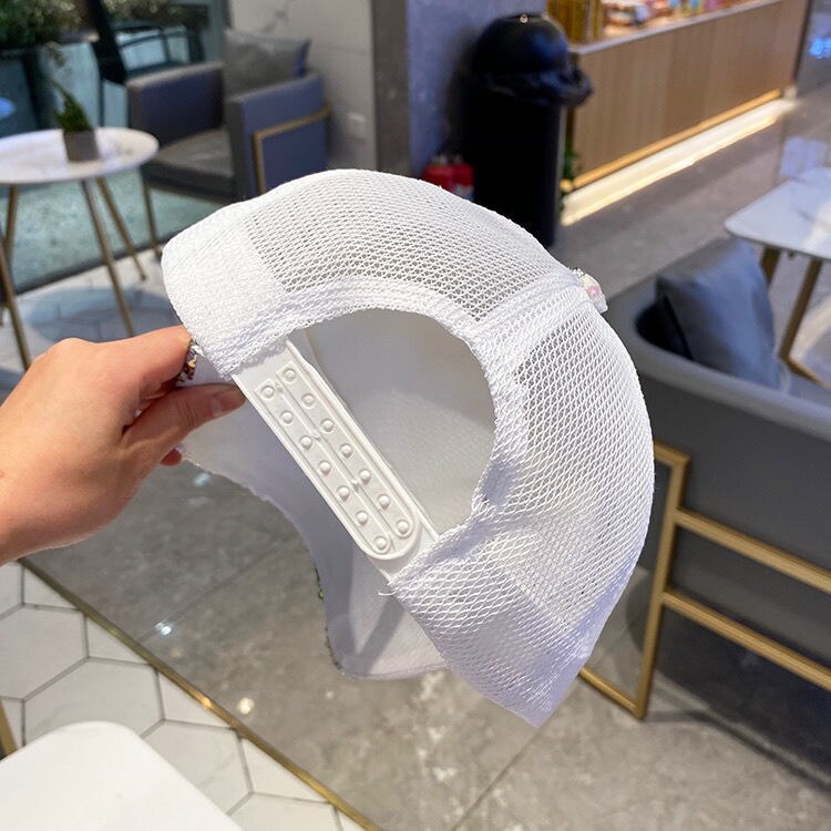 Damen-sonnenhut, sommerliche paillettenkappe, atmungsaktive koreanische Gittergewebe-baseballkappe, Ideal für ausflüge und Einkaufen, sonnenschutz