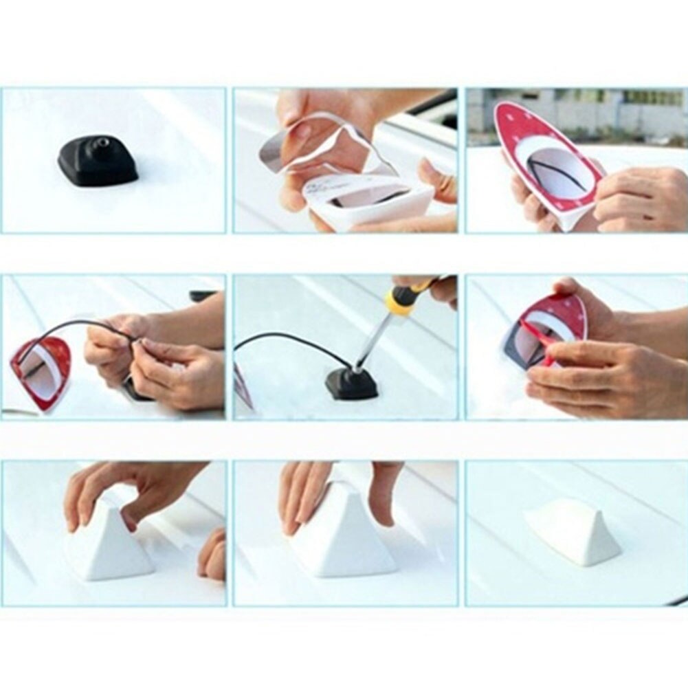 Upgraded Signal Universal Car Shark Fin Antenna Auto Roof FM/AM Radio Aerial Replacement for BMW/Honda/Toyota/Hyundai/Kia/etc
