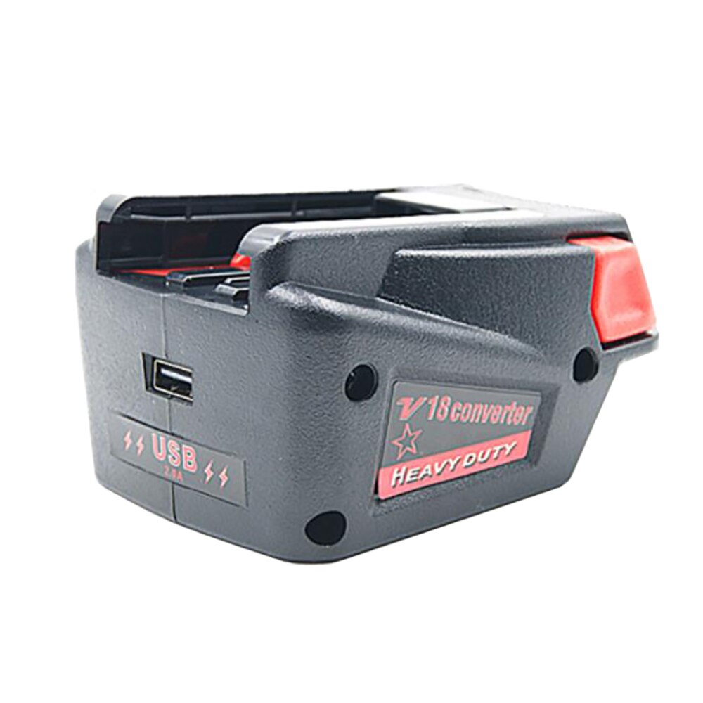 18V Battery Adapter USB Charging treasure Connector Transfer Milwaukee M18 Lithium Battery to V18 Li-ion Battery Converter