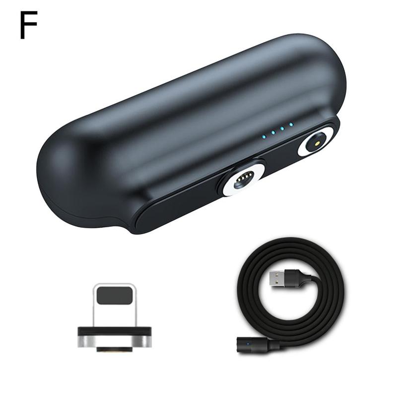 Mini Power Bank Portable For 12 13 Series Wireless Charging External Battery Pack Mobile Phone For W5m2: for ios black