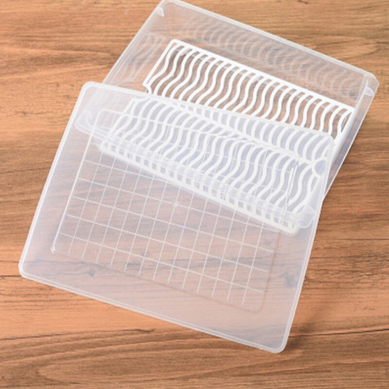 Freezer Refrigerator Organizer Trays Bins Pantry Cabinet Storage Box Fridge Fruits Vegetables Drain Containers Storage Baskets: Default Title