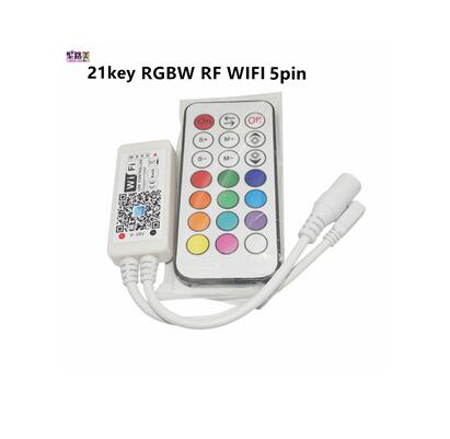 Magic Home DC5V 12V 24V Bluetooth Draadloze Wifi Controller, rgb/Rgbw Ir Rf Led Controller Voor 5050 WS2811 WS2812B Pixel Led Strip: 21k RF RGBW wifi5pin