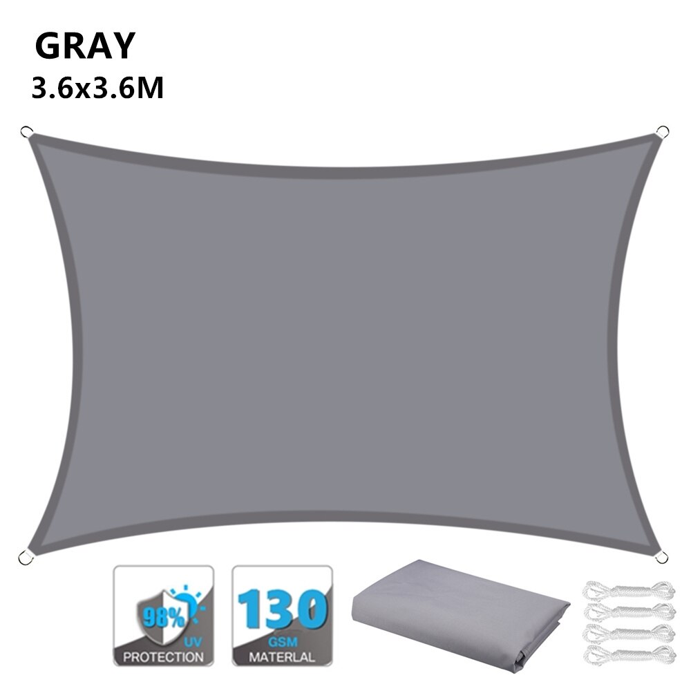 280GSM Grey Awnings Shade Sail Cloth Waterproof Oxford Garden Square/Triangle Sunshade 98%UV protection outdoor Canopy