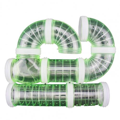 1 ensemble Excellent Tunnel de souris, Surface robuste, économie d&#39;espace, tuyau incurvé Hamster en plastique, Cage pour animaux de compagnie: Green