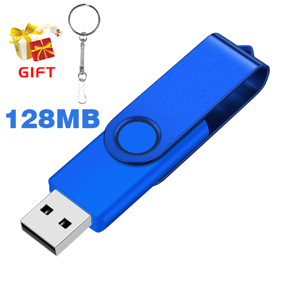 Kleine capaciteit 128 MB USB-flashdrive Pendrive Memory Stick 128 M Pen Drive Gb USB Stick: Blauw