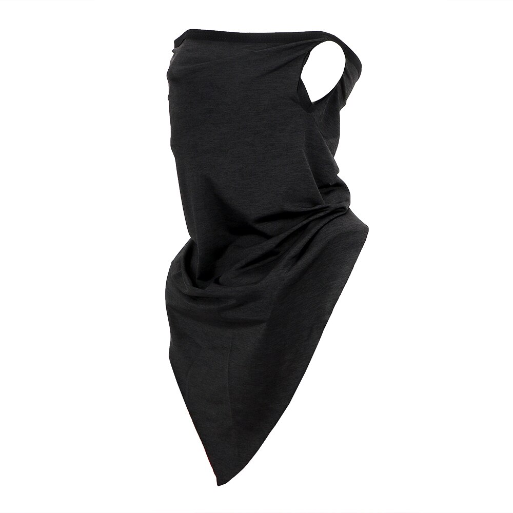 Motorfiets Gezichtsmasker Sport Sjaal Fietsen Gezichtsmasker Ademend Stofdicht Hoofdband Moto Driehoek Viscose Half Gezicht: Black