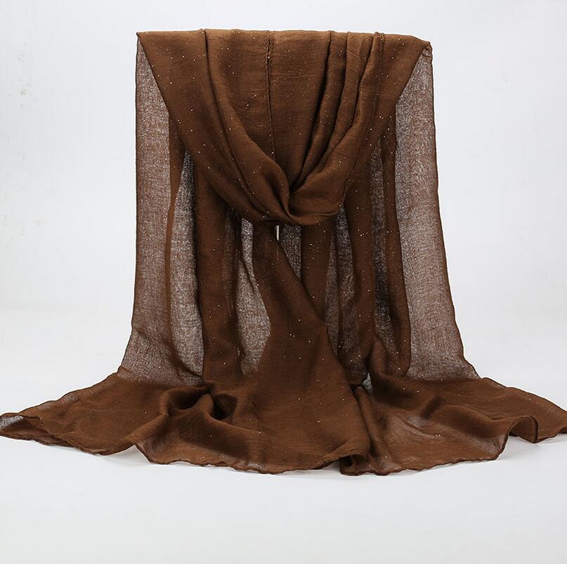 1 Pcs Plain Hijaabs Voor Vrouwen Viscose Solid Shawl Glitter Gouden Sjaal Moslim Hoofd Wrap Elegante Sjaals 20 Kleuren Plus size