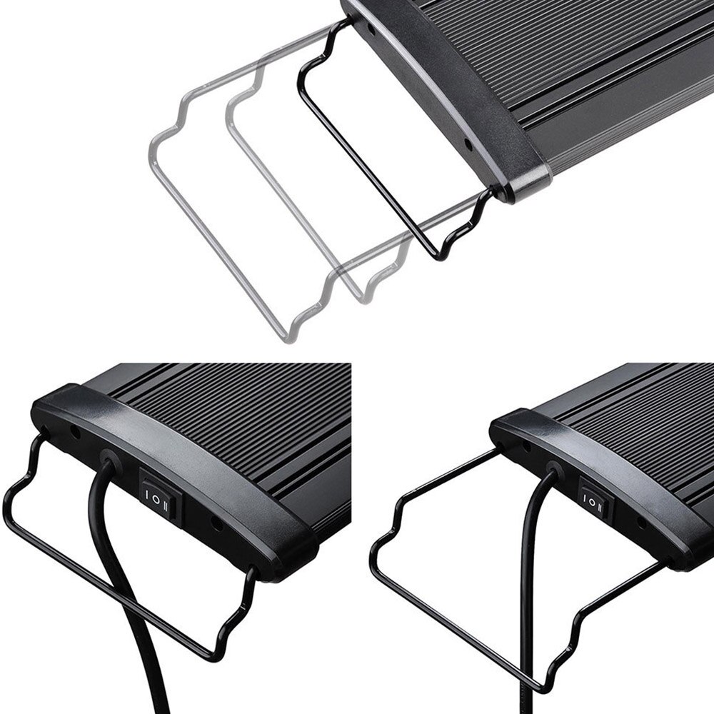 Barra de luz LED para acuario, lámpara de iluminación de espectro completo de 30/45cm para acuario de peces de agua dulce, planta marina para decoración de peceras
