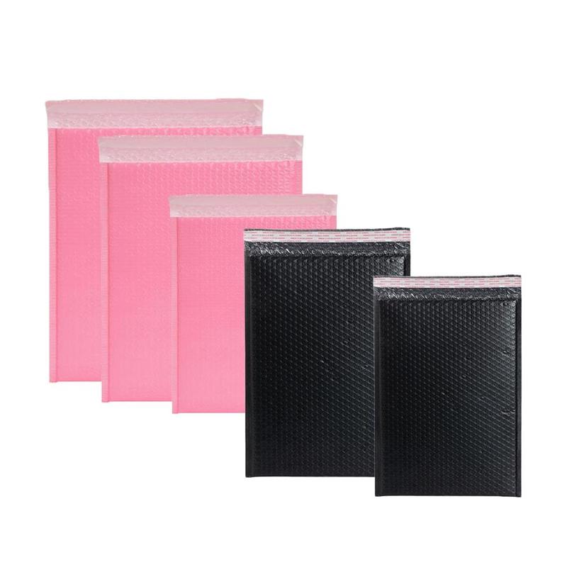 5size Pink Bubble Envelope Bag Poly Bubble Mailer Waterproof Envelopes Composite Bag Mailing Self Sealing Padded Shockproof L7F6